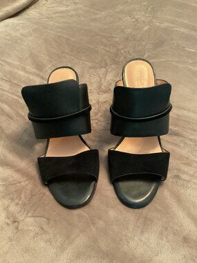Halston Heritage Zarla Leather & Suede Heeled Sandal